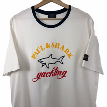 Load image into Gallery viewer, Paul and Shark White Short Sleeved Logo T-Shirt - Extra Large (XL) PTP 22"