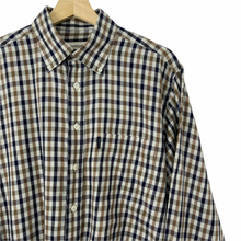 Load image into Gallery viewer, Aquascutum House Check Long Sleeved Shirt - Large (L) PTP 25"