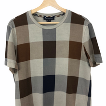 Load image into Gallery viewer, Aquascutum Block Check Short Sleeved T-Shirt - Small (S) PTP 20"