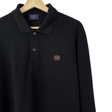 Load image into Gallery viewer, Paul and Shark Black Long Sleeved Polo - Large (L) PTP 21"