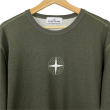 Load image into Gallery viewer, Stone Island Olive Short Sleeved Logo T-Shirt - Large (L) PTP 22.5"