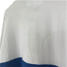 Load image into Gallery viewer, Benetton White / Blue Long Sleeved Rugby Shirt - Double Extra Large (XXL) PTP 25"