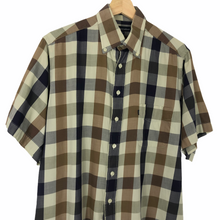 Load image into Gallery viewer, Aquascutum Block Check Short Sleeved Shirt - Medium (M) PTP 23"