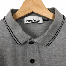 Load image into Gallery viewer, Stone Island Grey Long Sleeved Polo - Extra Large (XL) PTP 22.5"