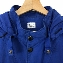 Load image into Gallery viewer, C.P Company Blue Goggle Hooded Overshirt - Extra Large (XL) PTP 21.5"