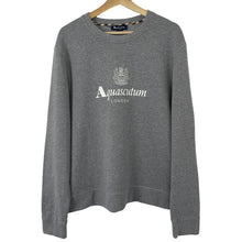 Load image into Gallery viewer, Aquascutum Grey Crew Neck Logo Sweater - Double Extra Large (XXL) PTP 24"