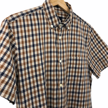 Load image into Gallery viewer, Aquascutum House Check Short Sleeved Shirt - Medium (M) PTP 20.75"