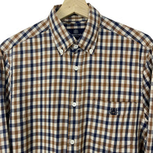 Load image into Gallery viewer, Aquascutum House Check Long Sleeved Shirt - Medium (M) PTP 20.75"