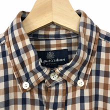 Load image into Gallery viewer, Aquascutum House Check Short Sleeved Shirt - Medium (M) PTP 20.5"