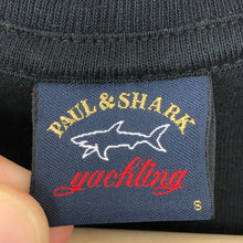 Load image into Gallery viewer, Paul and Shark Black Short Sleeved Logo T-Shirt - Small (S) PTP 18"