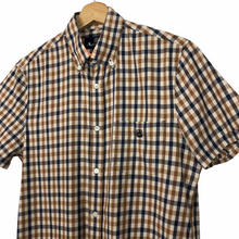 Load image into Gallery viewer, Aquascutum House Check Short Sleeved Shirt - Small (S) PTP 20"