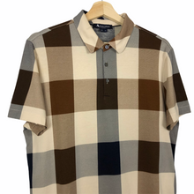 Load image into Gallery viewer, Aquascutum Block Check Short Sleeved Polo - Medium (M) PTP 20.25"