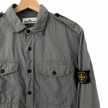 Load image into Gallery viewer, Stone Island Grey Button Up Overshirt - Small (S) PTP 19.5"