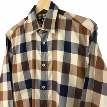 Load image into Gallery viewer, Aquascutum Block Check Long Sleeved Shirt - Small (S) PTP 20.25"