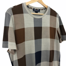 Load image into Gallery viewer, Aquascutum Block Check Short Sleeved T-Shirt - Small (S) PTP 20"