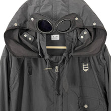 Load image into Gallery viewer, C.P Company Black Multi Pocket Hooded Goggle Jacket - 56 PTP 25"