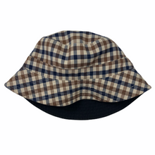 Load image into Gallery viewer, Aquascutum Navy / Check Reversible Bucket Hat - L/XL