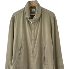 Load image into Gallery viewer, C.P Company Khaki Zip Up Logo Sweater - Triple Extra Large (XXXL) PTP 26"