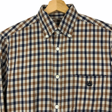 Load image into Gallery viewer, Aquascutum House Check Long Sleeved Shirt - Small (S) PTP 19.75"