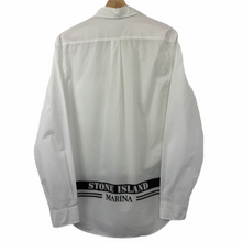 Load image into Gallery viewer, Stone Island Marina White Button Up Overshirt - Medium (M) PTP 21"