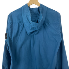 Load image into Gallery viewer, Stone Island Blue Button Up Hooded Overshirt - Medium (M) PTP 21.75"
