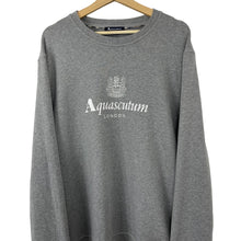 Load image into Gallery viewer, Aquascutum Grey Crew Neck Logo Sweater - Triple Extra Large (XXXL) PTP 26"