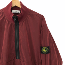 Load image into Gallery viewer, Stone Island Burgundy Nylon Metal Half Zip Smock - Double Extra Large (XXL) PTP 26.5"