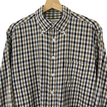 Load image into Gallery viewer, Aquascutum House Check Long Sleeved Shirt - Large (L) PTP 25"