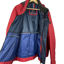 Load image into Gallery viewer, Paul and Shark Red Hooded Shimmer Jacket - Large (L) PTP 24.75"