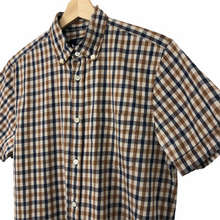 Load image into Gallery viewer, Aquascutum House Check Short Sleeved Shirt - Medium (M) PTP 20.5"