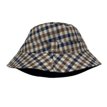 Load image into Gallery viewer, Aquascutum House Check / Navy Reversible Bucket Hat - One Size Fits All