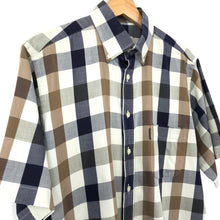 Load image into Gallery viewer, Aquascutum Block Check Short Sleeved Shirt - Medium (M) PTP 23.25"