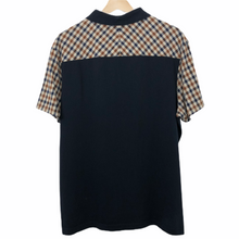 Load image into Gallery viewer, Aquascutum Navy / Check Short Sleeved Polo - Extra Large (XL) PTP 22.5"