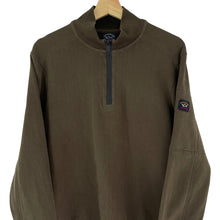 Load image into Gallery viewer, Paul and Shark Khaki Half Zip Sweater - Medium (M) PTP 21.75"