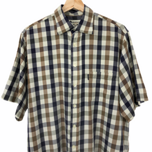 Load image into Gallery viewer, Aquascutum Block Check Short Sleeved Shirt - Medium (M) PTP 24"