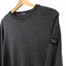 Load image into Gallery viewer, Paul and Shark Dk Grey 100% Wool Crew Neck Sweater - Medium (M) PTP 20"