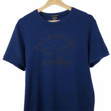 Load image into Gallery viewer, Paul and Shark Blue Short Sleeved Logo T-Shirt - Medium (M) PTP 19.5"