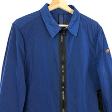 Load image into Gallery viewer, Paul and Shark Blue Nylon Shimmer Overshirt - Medium (M) PTP 21.25"