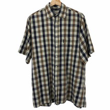 Load image into Gallery viewer, Aquascutum Block Check Short Sleeved Shirt - Medium (M) PTP 24"