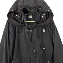 Load image into Gallery viewer, C.P Company Black Multi Pocket Hooded Goggle Jacket - 56 PTP 25"