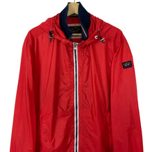Load image into Gallery viewer, Paul and Shark Red Hooded Logo Jacket - Large (L) PTP 21.5"