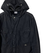 Load image into Gallery viewer, C.P Company Black Goggle Hooded Overshirt - Large (L) PTP 21.5"