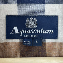 Load image into Gallery viewer, Aquascutum Block Check Flannel Long Sleeved Shirt - Large (L) PTP 22"