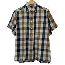 Load image into Gallery viewer, Aquascutum Block Check Short Sleeved Shirt - Small (S) PTP 21.25"