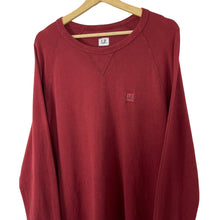 Load image into Gallery viewer, C.P Company Red Crew Neck Logo Sweater - Extra Large (XL) PTP 23"