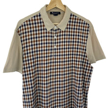 Load image into Gallery viewer, Aquascutum Beige / House Check Short Sleeved Polo - Large (L) PTP 21.5"