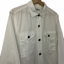 Load image into Gallery viewer, Stone Island Marina White Button Up Overshirt - Medium (M) PTP 21"