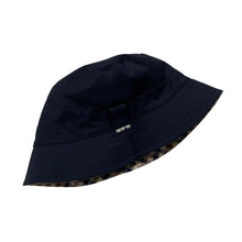 Load image into Gallery viewer, Aquascutum House Check / Navy Reversible Bucket Hat - One Size Fits All