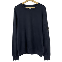 Load image into Gallery viewer, C.P Company Navy Crew Neck Lens Sweater - Medium (M) PTP 21.75"