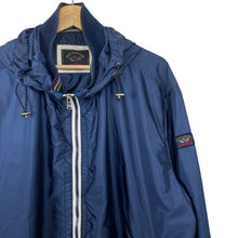 Load image into Gallery viewer, Paul and Shark Navy Blue Hooded Logo Jacket - Triple Extra Large (XXXL) PTP 27"